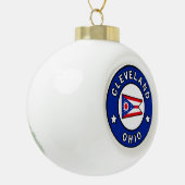 Cleveland Ohio Keramische Bal Ornament (Links)