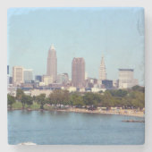 Cleveland, Ohio Lake Uitzicht Stone Onderzetter (Voorkant)