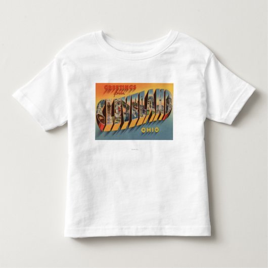 Cleveland, Ohio - Large Letter Scenes 2 Kinder Shirts (Voorkant)