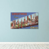 Cleveland, Ohio - Large Letter Scenes 3 Canvas Afdruk (Insitu (Houten vloer))