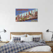 Cleveland, Ohio - Large Letter Scenes 3 Canvas Afdruk (Insitu (Slaapkamer))