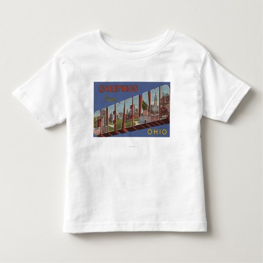 Cleveland, Ohio - Large Letter Scenes 3 Kinder Shirts (Voorkant)