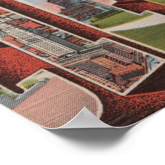 Cleveland, Ohio - Large Letter Scenes 3 Poster (Hoek)