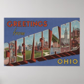 Cleveland, Ohio - Large Letter Scenes 3 Poster (Voorkant)