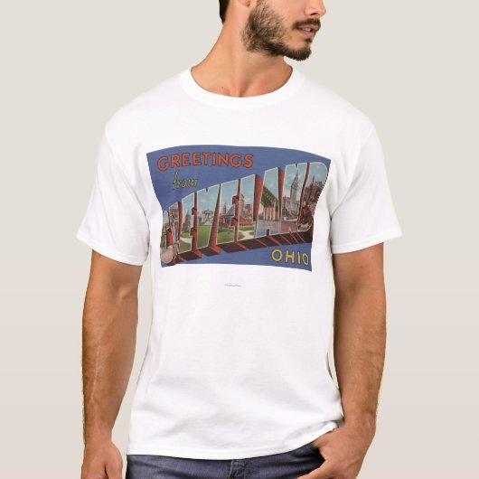 Cleveland, Ohio - Large Letter Scenes 3 T-shirt (Voorkant)