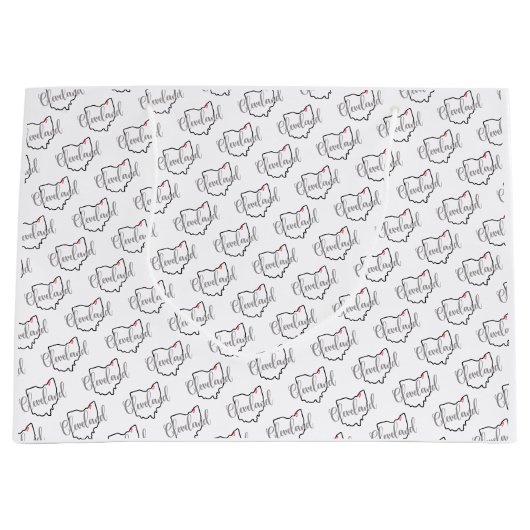 Cleveland Ohio Love Groot Cadeauzakje (Voorkant)