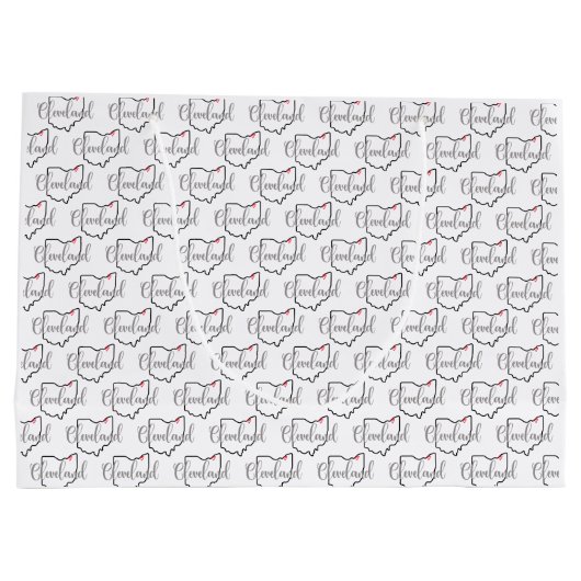 Cleveland Ohio Love Groot Cadeauzakje (Achterkant)