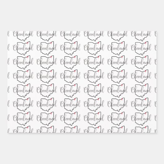 Cleveland Ohio Love Inpakpapier Vel (Voorkant 2)