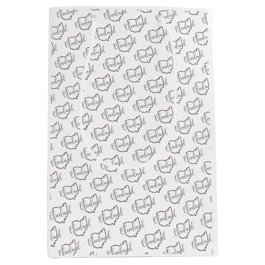 Cleveland Ohio Love Medium Cadeauzakje (Voorkant)