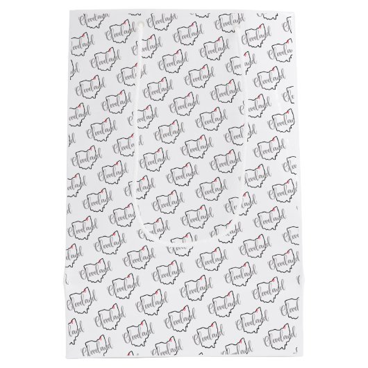 Cleveland Ohio Love Medium Cadeauzakje (Achterkant)