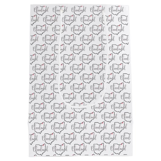 Cleveland Ohio Love Medium Cadeauzakje (Achterkant)