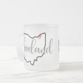 Cleveland Ohio Matglas Koffiemok (Voorkant links)