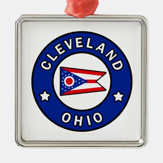 Cleveland Ohio Metalen Ornament (Voorkant)