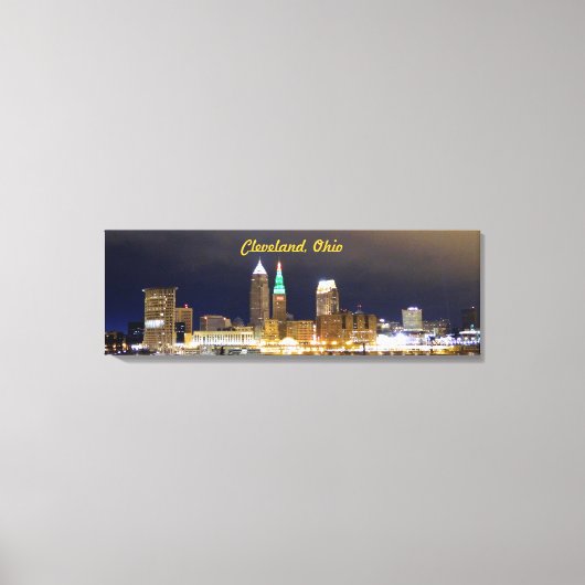 Cleveland, Ohio Million Dollar Uitzicht Wrapped Ca Canvas Afdruk (Voorkant)