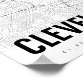 Cleveland Ohio Minimalist Map Art Poster (Hoek)