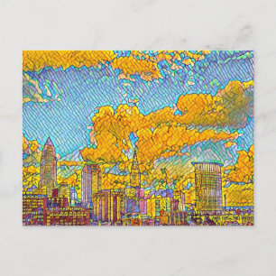 Cleveland Ohio Mozaïek Briefkaart