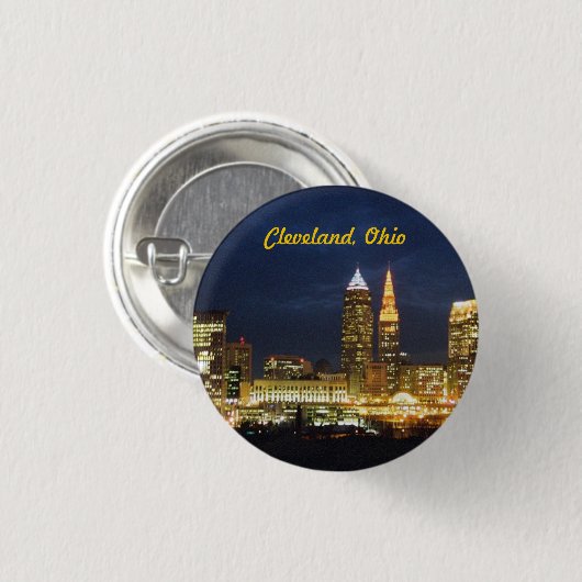 Cleveland, Ohio "Night Lights" Button (Voorkant /achterkant)