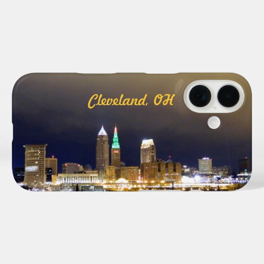 Cleveland, Ohio Night Skyline Hoesje (Achterkant (horizontaal))