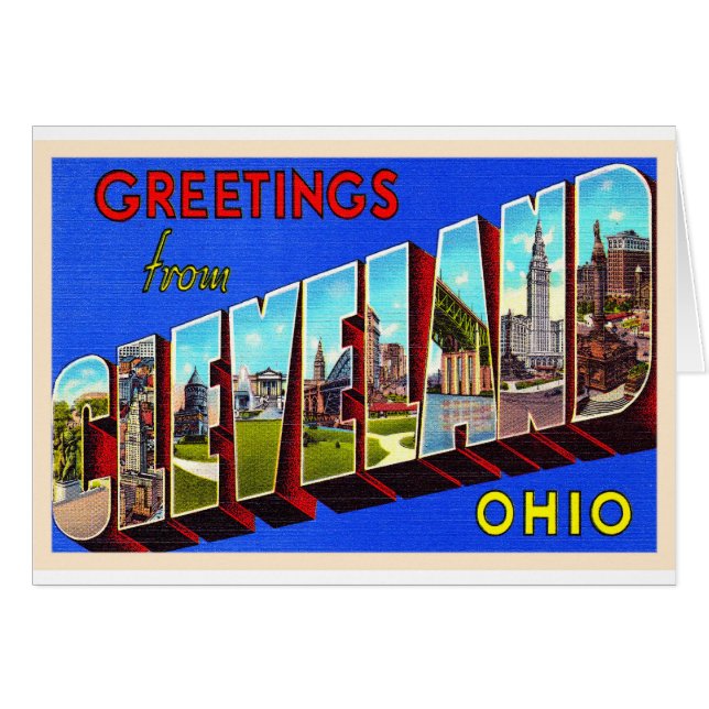 Cleveland Ohio OH  groot Briefkaart (Voorkant Horizontaal)