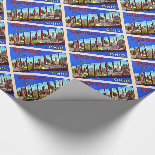 Cleveland Ohio OH groot Briefkaart Cadeaupapier (Hoek)