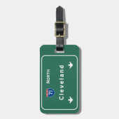 Cleveland Ohio oh Interstate Highway Freeway : Bagagelabel (Voorkant verticaal)