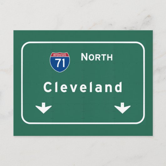 Cleveland Ohio oh Interstate Highway Freeway : Briefkaart (Voorkant)