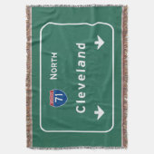 Cleveland Ohio oh Interstate Highway Freeway : Deken (Voorkant Verticaal)