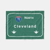 Cleveland Ohio oh Interstate Highway Freeway : Fleece Deken (Voorkant (Horizontaal))