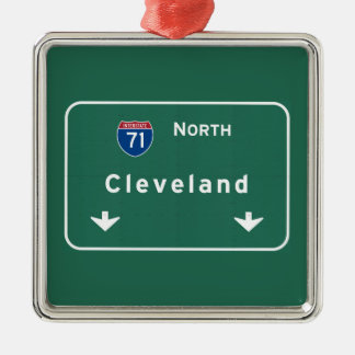 Cleveland Ohio oh Interstate Highway Freeway : Metalen Ornament