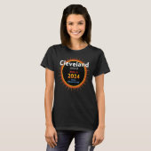 Cleveland Ohio OH Totale Zonsverduistering 2024 2 T-shirt (Voorkant volledig)