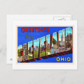 Cleveland Ohio OH Vintage Large Letter Postcard Briefkaart (Voorkant / Achterkant)
