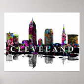 Cleveland, Ohio op graffiti Poster (Voorkant)