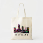 Cleveland, Ohio op graffiti Tote Bag (Voorkant)