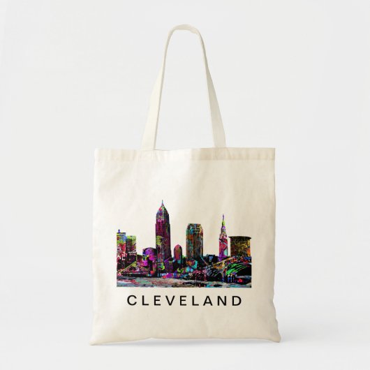 Cleveland, Ohio op graffiti Tote Bag (Voorkant)
