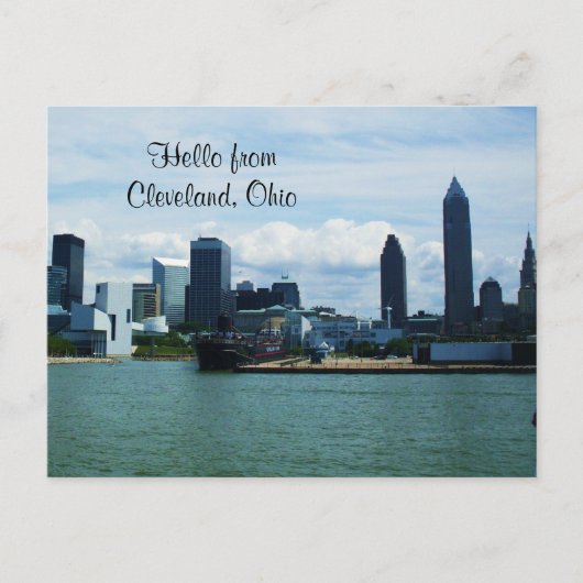 CLEVELAND, OHIO OP HET briefkaart VAN DE MACHT (Voorkant)