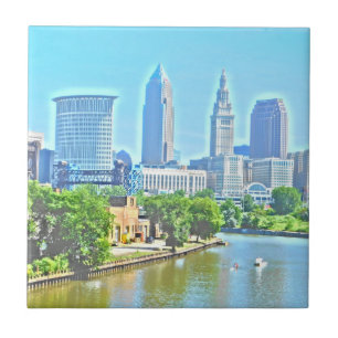 Cleveland, Ohio Paint Effect Decorative Tegel Tegeltje