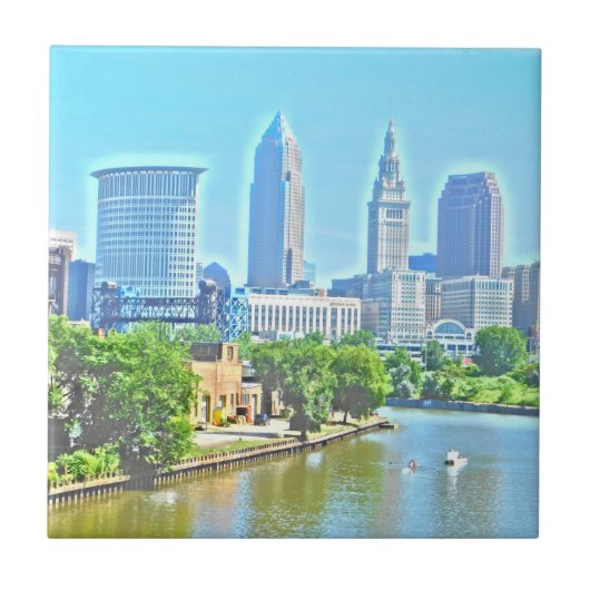 Cleveland, Ohio Paint Effect Decorative Tegel Tegeltje (Voorkant)