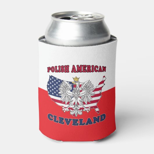 Cleveland Ohio Polish Eagle Blikjeskoeler (Blikje Voorkant)