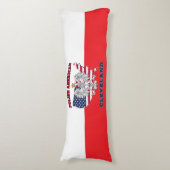 Cleveland Ohio Polish Eagle Lichaamskussen (Voorkant Verticaal)