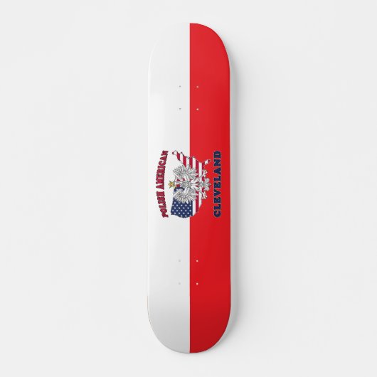 Cleveland Ohio Polish Eagle Persoonlijk Skateboard (Voorkant)