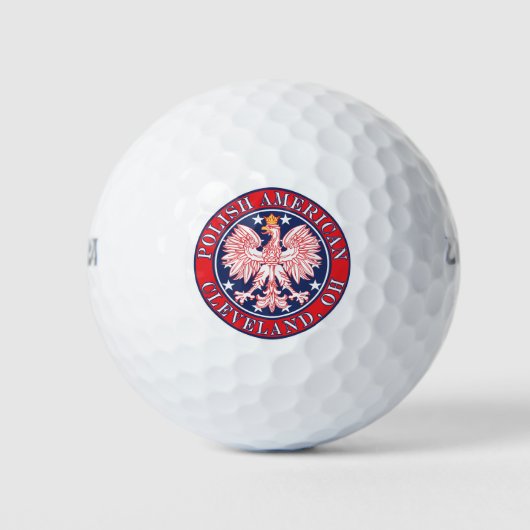 Cleveland Ohio Poolse Adelaar Golfballen (Voorkant)