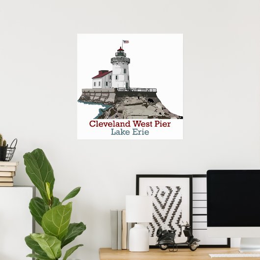 Cleveland Ohio Poster (Thuiskantoor)