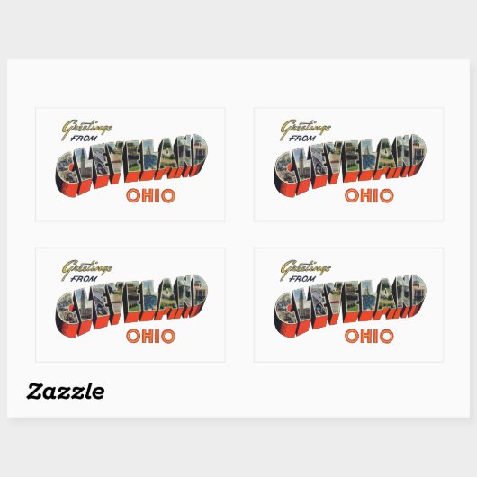 Cleveland Ohio Rechthoekige Sticker (Vel)