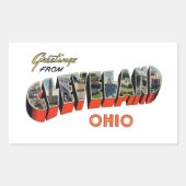 Cleveland Ohio Rechthoekige Sticker (Voorkant)