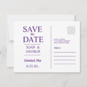 Cleveland, Ohio, Reizen Briefkaart, Save The Date (Achterkant)