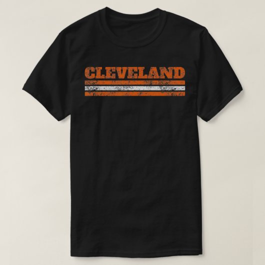 Cleveland Ohio Retro  Weathered Throwback T-shirt (Design voorkant)
