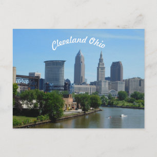 Cleveland, Ohio River Skyline Briefkaart (Curve)