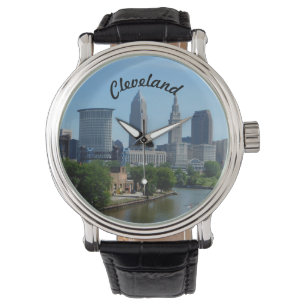 Cleveland, Ohio River Skyline Watch Horloge