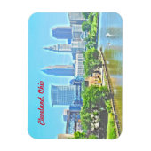 Cleveland Ohio River Uitzicht (Paint Effect) Magneet (Verticaal)