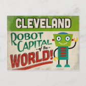 Cleveland Ohio Robot - Funny Briefkaart (Voorkant)